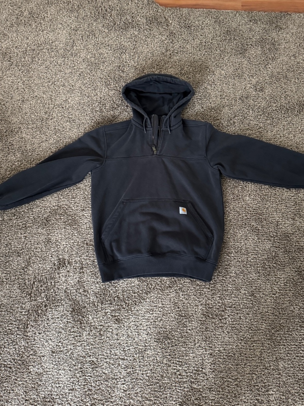Carhartt Black Half-Zip Hooded Pullover